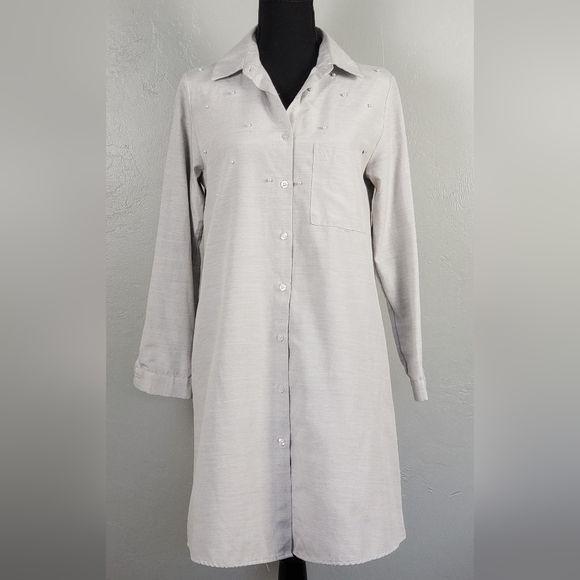 Grey mini blouse dress - Picture 2 of 5